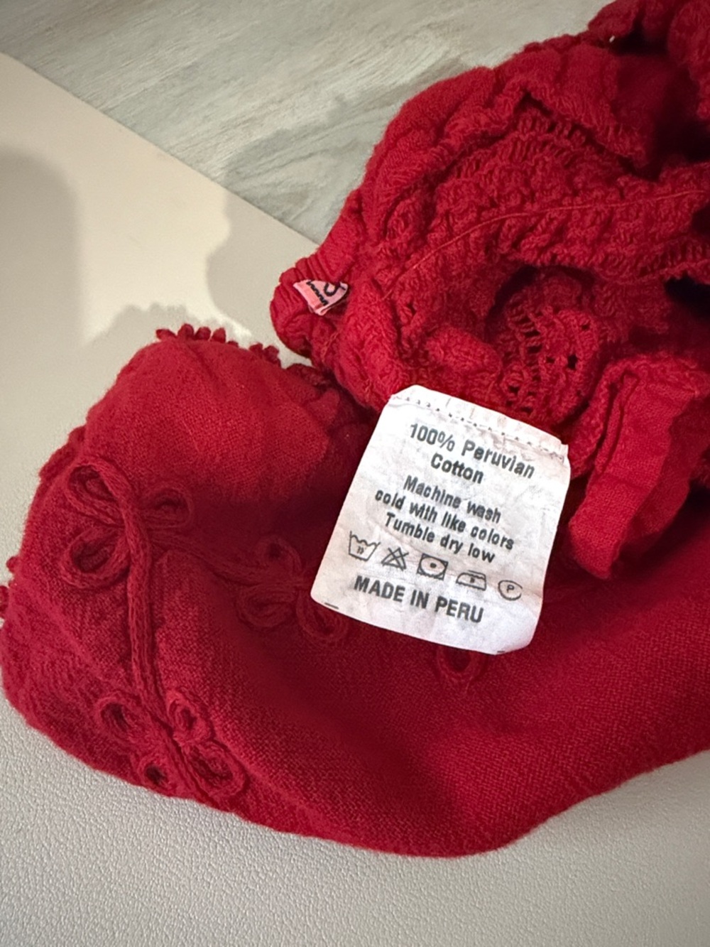 Red Crochet Halter Crop Top - Picture 3 of 4